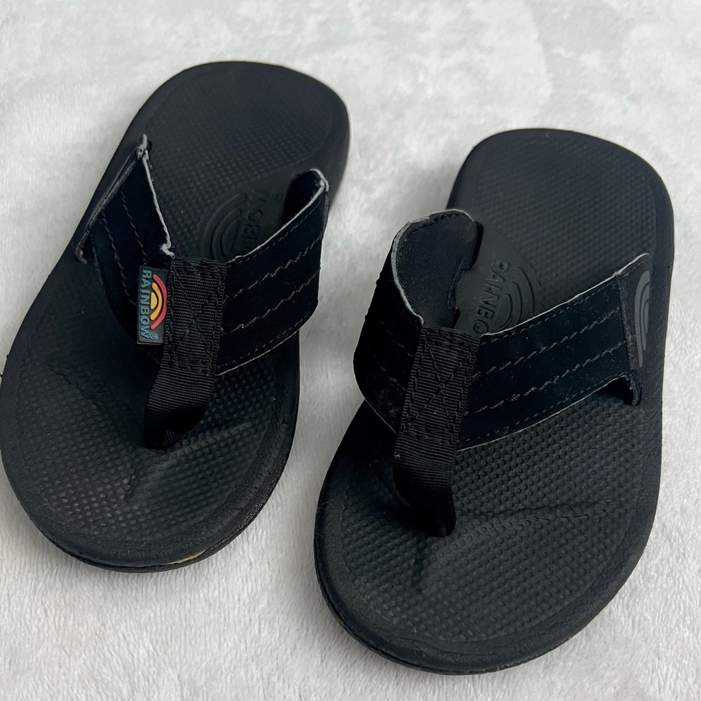 Rainbow Kids Classic Black Sandals
